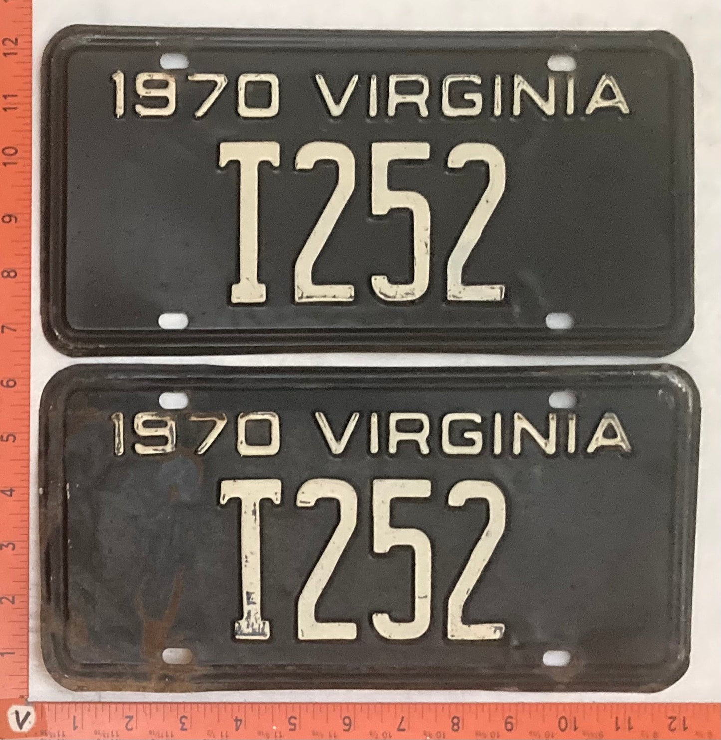 1970 Virginia #T252 Truck License Plate (Pair) YOM Eligible