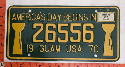 1971 Guam #26556 Passenger License Plate
