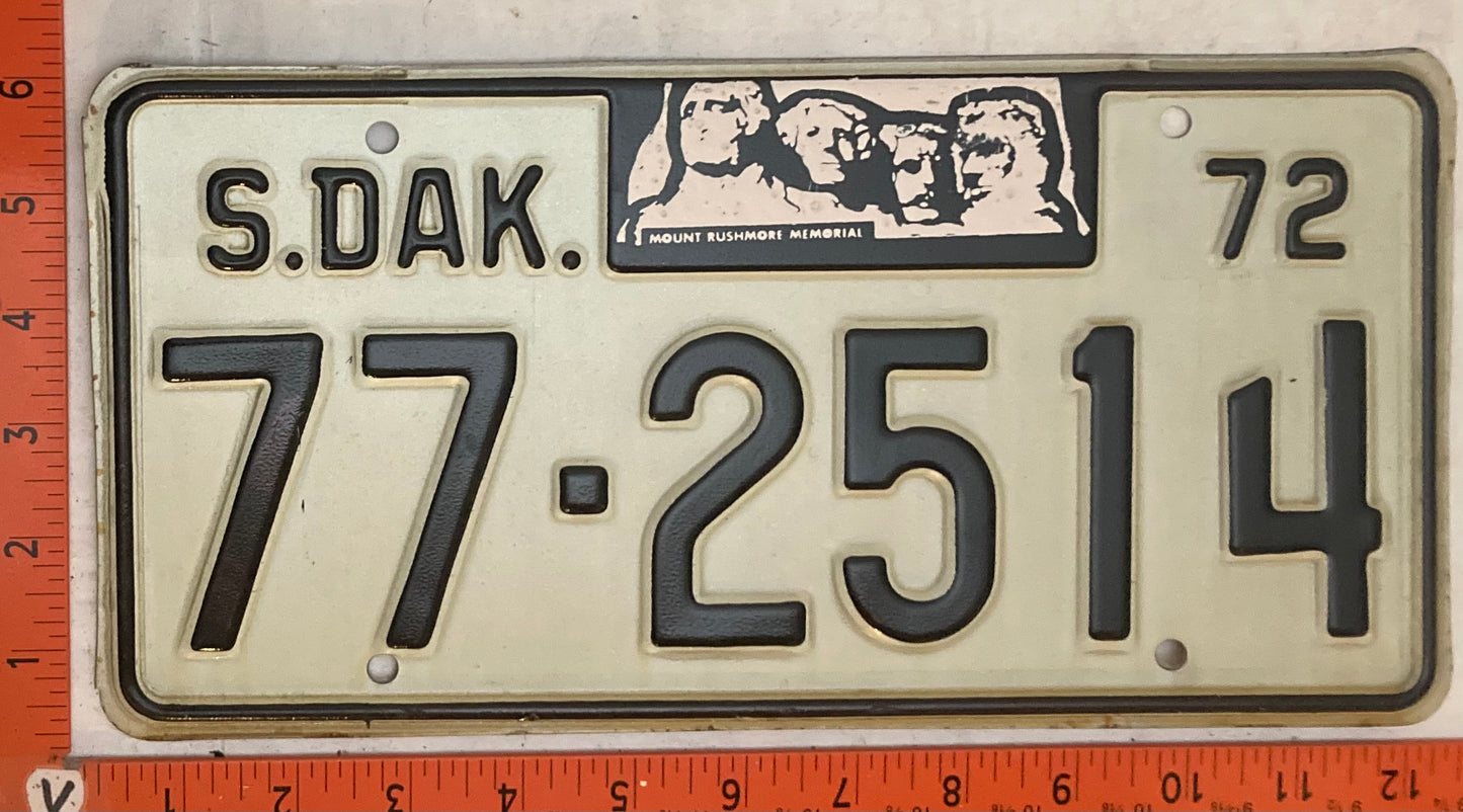 1972 South Dakota #77-2514 Dealer License Plate