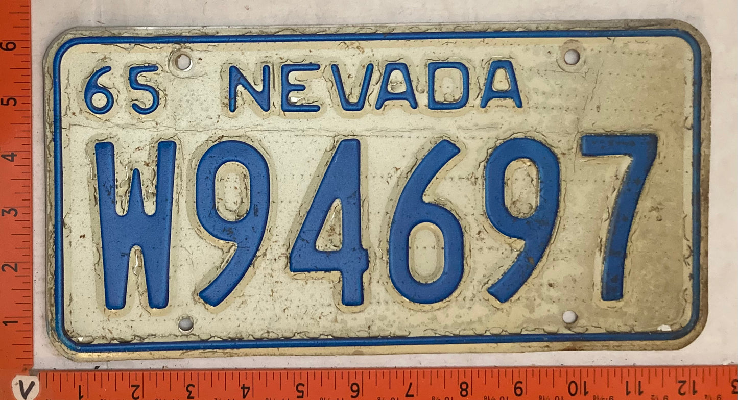 1968 Nevada #W94697 Passenger License Plate (Pair)