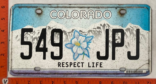 undated Colorado #549 JPJ Passenger License Plate