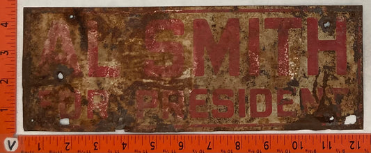 1928 Al Smith for President Booster License Plate