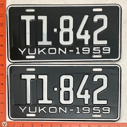 1959 Yukon #T1-842 Truck License Plate (Pair)