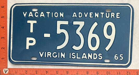 1965 Virgin Islands #T/P-5369 Truck/Trailer/Taxi License Plate