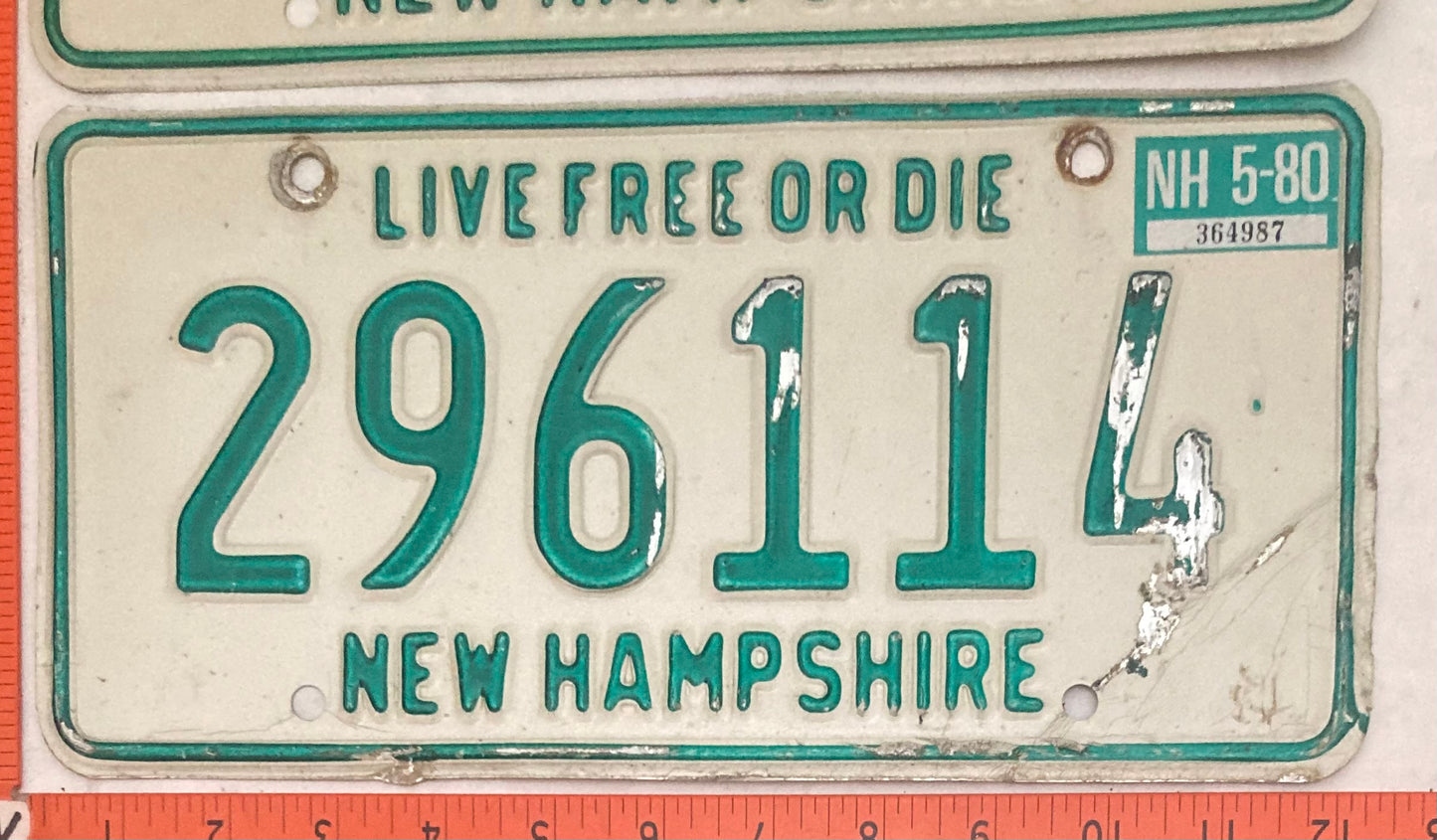 1980 New Hampshire #296114 Passenger License Plate (Pair)