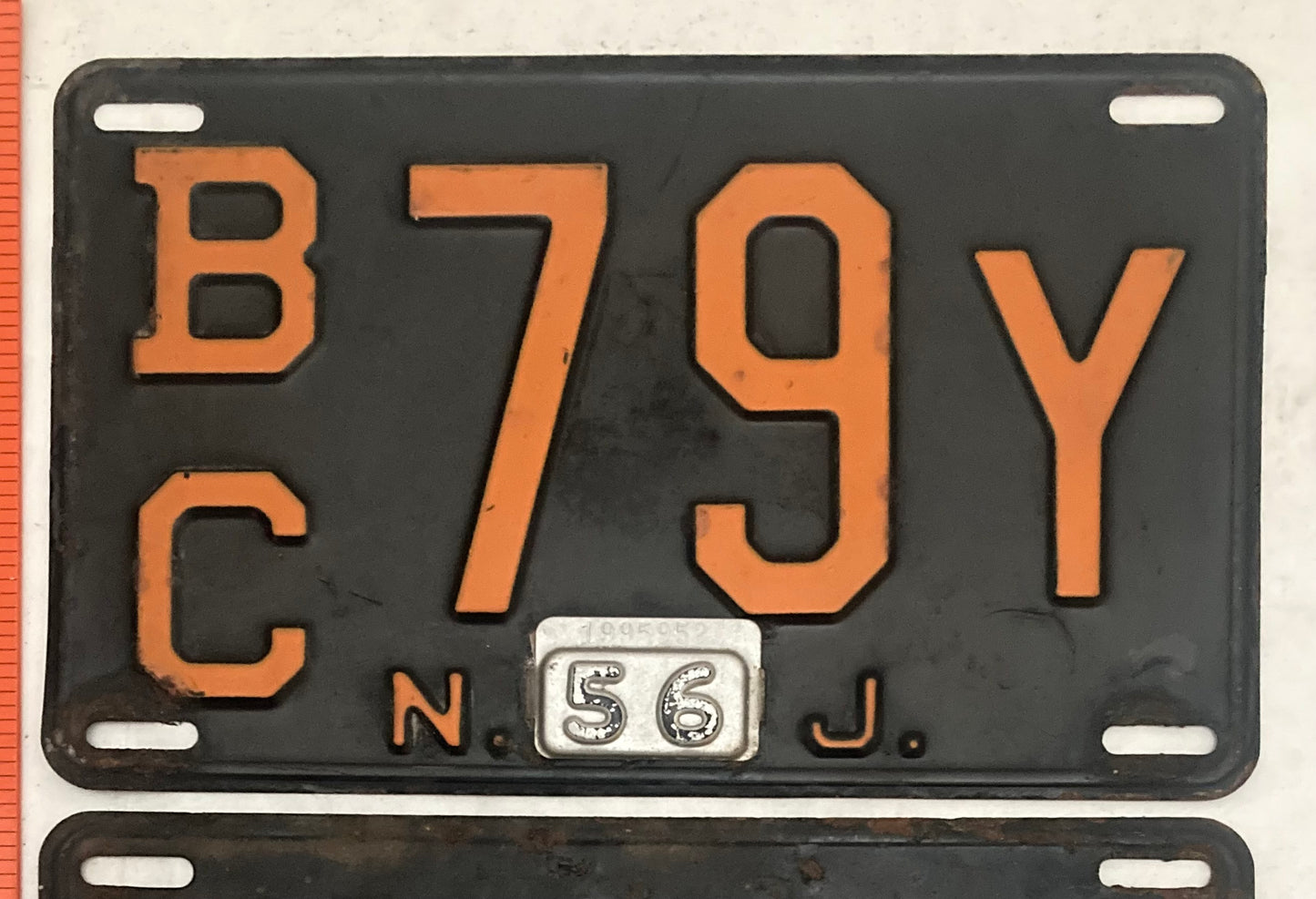 1956 New Jersey #B/C 79 Y Passenger License Plate (Pair)