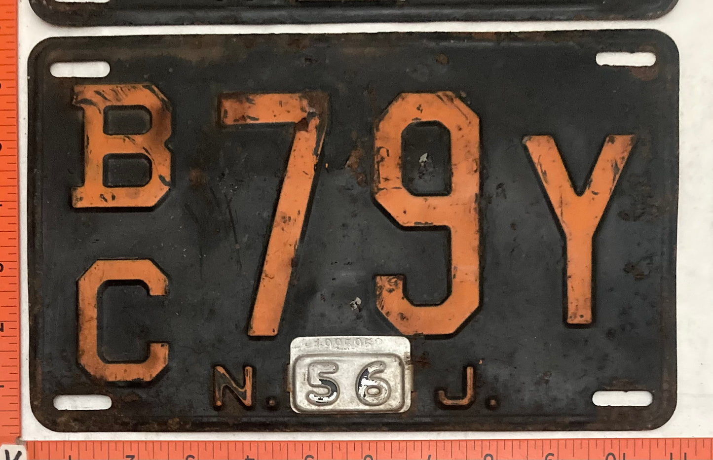 1956 New Jersey #B/C 79 Y Passenger License Plate (Pair)