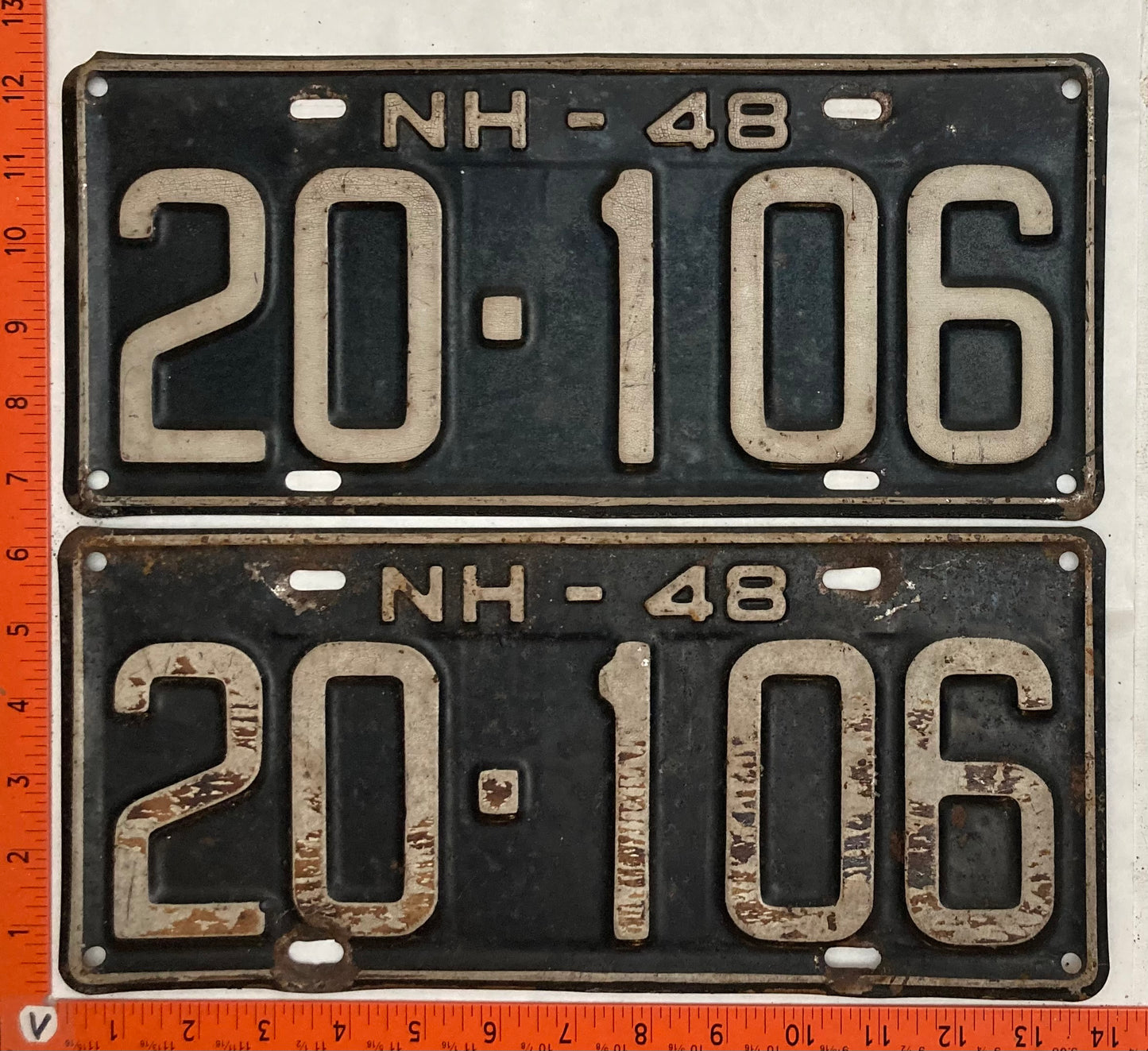 1948 New Hampshire #20-106 Passenger License Plate