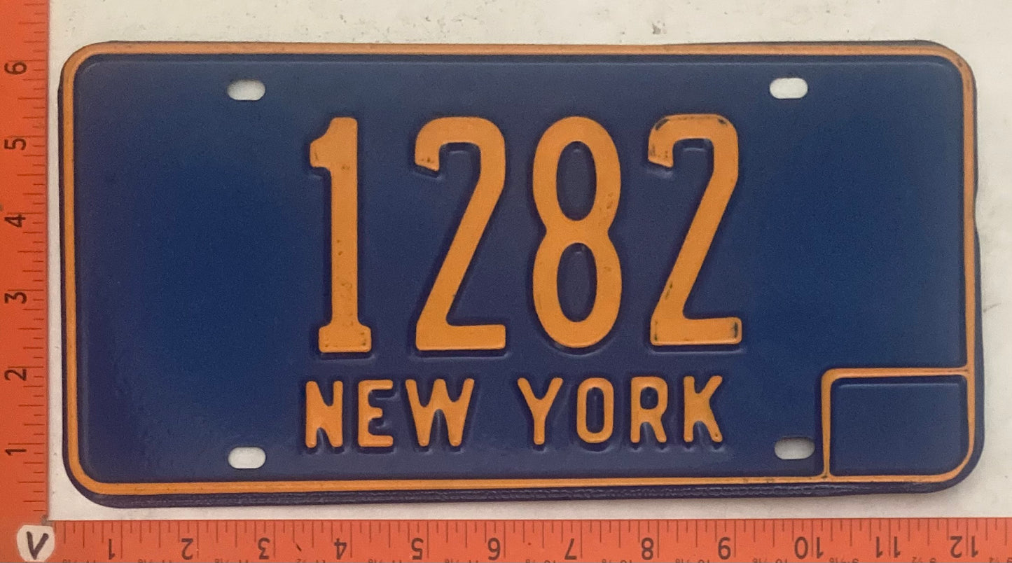 1966-1973 New York #1282 Passenger License Plate