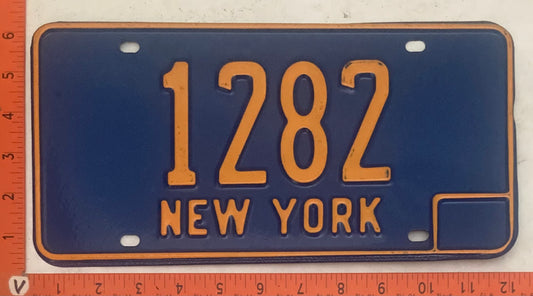1966-1973 New York #1282 Passenger License Plate
