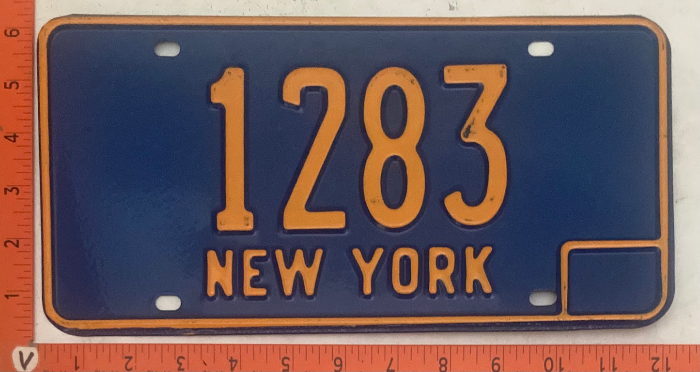 1966-1973 New York #1283 Passenger License Plate