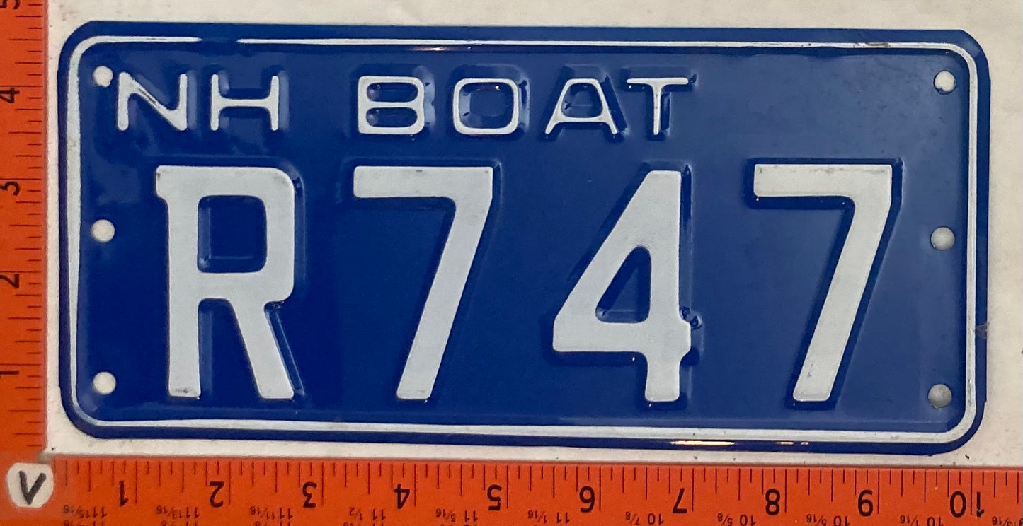 1978 New Hampshire #R747 Boat License Plate