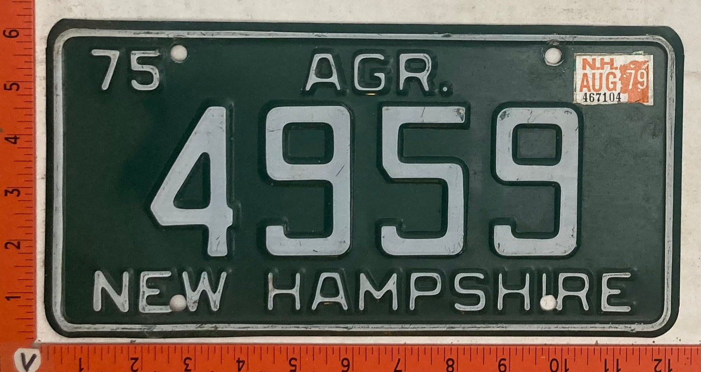 1979 New Hampshire #4959 Agriculture License Plate