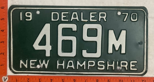 1970 New Hampshire #469M Dealer License Plate