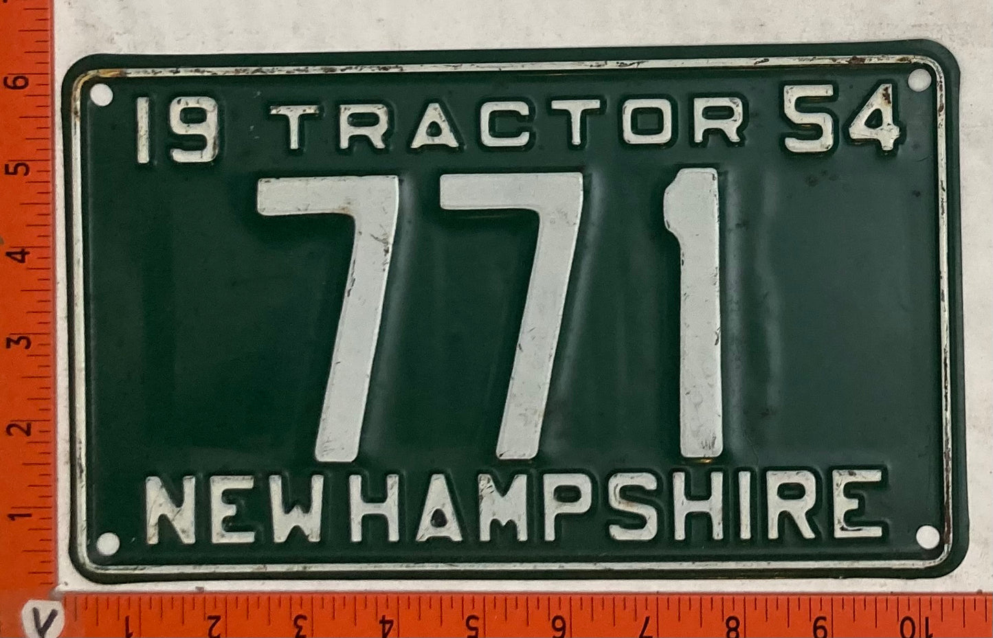 1954 New Hampshire #771 Tractor License Plate