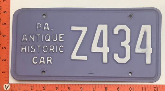 1954 - 2005 Pennsylvania #Z434 Antique Historic Car License Plate