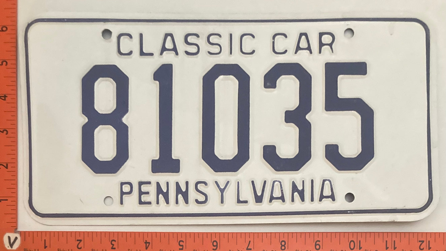 1977 - 2013 Pennsylvania #81035 Classic Car License Plate