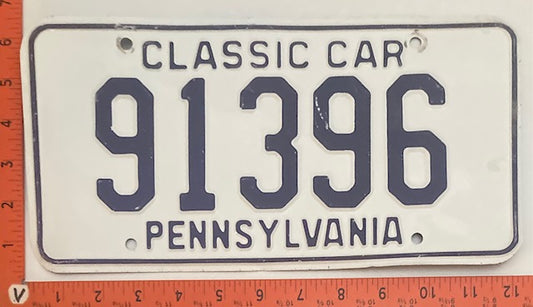 1977 - 2013 Pennsylvania #91396 Classic Car License Plate