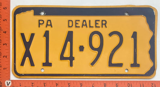 1965 Pennsylvania #X14-921 Dealer License Plate