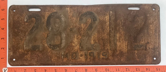 1919 Maryland # 28-212 Passenger license plate (Crafter)