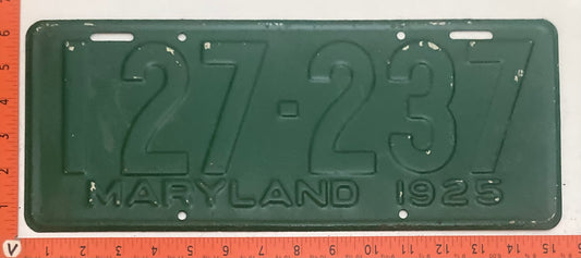 1925 Maryland # 127-237 Passenger license plate (Crafter)