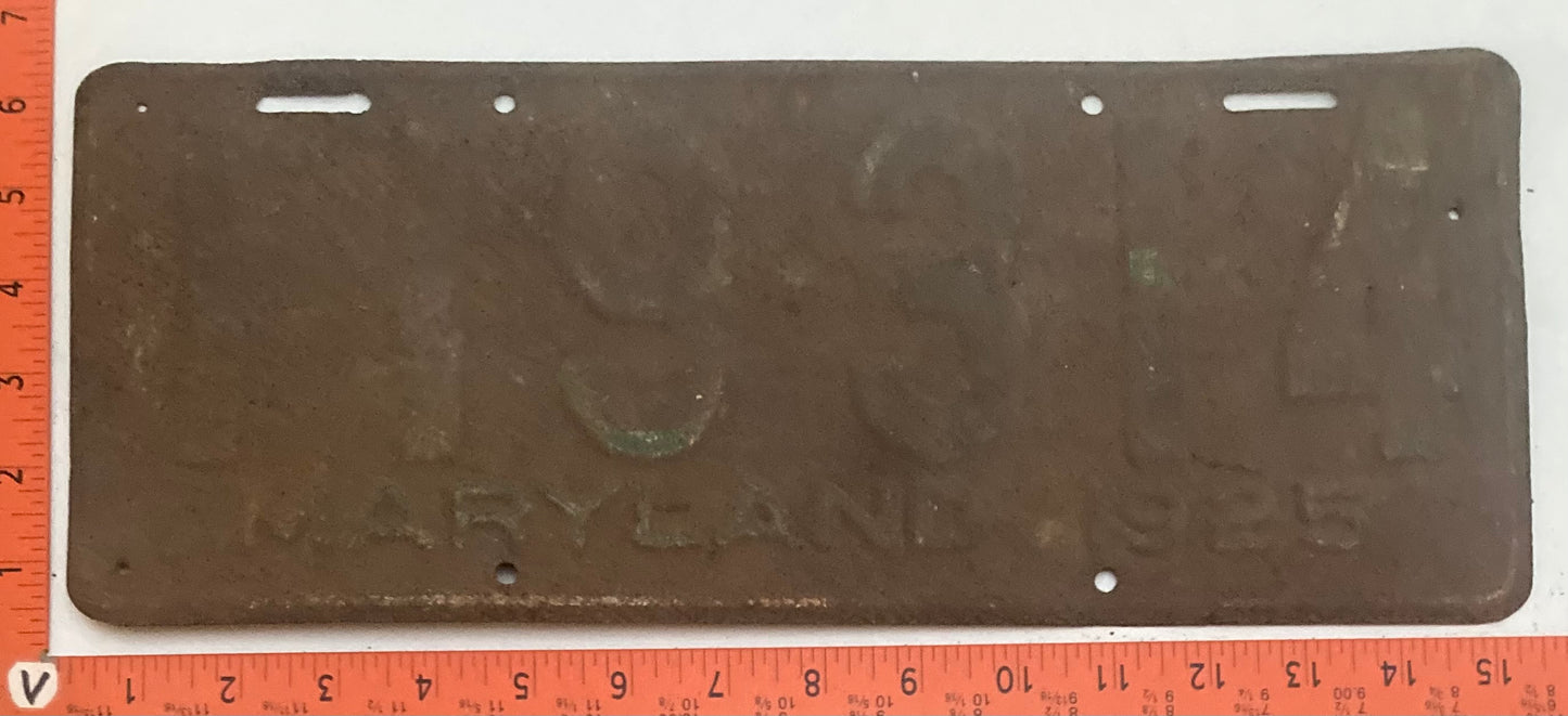1925 Maryland # 119-314 Passenger license plate (Crafter)