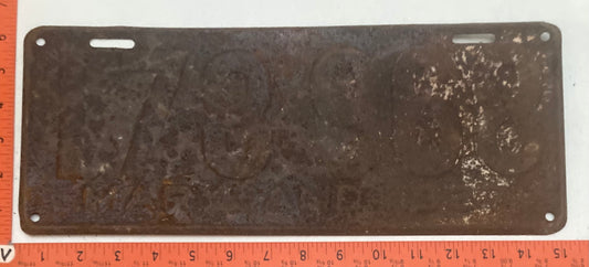 1927 Maryland # 178-968 Passenger license plate (Crafter)
