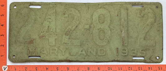 1935 Maryland #242-812 Passenger license plate (Crafter)