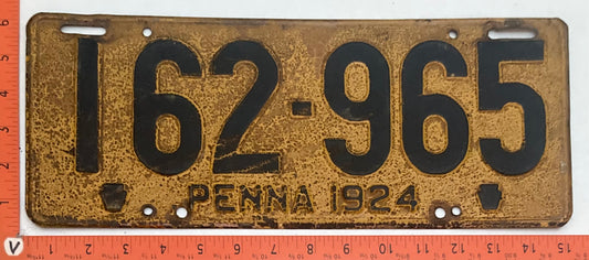 1924 Pennsylvania #162-965 Passenger License Plate
