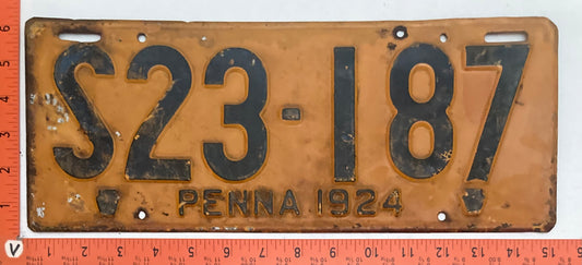 1924 Pennsylvania #S23-187 Truck License Plate