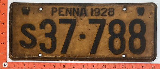 1928 Pennsylvania #S37-788 Truck License Plate
