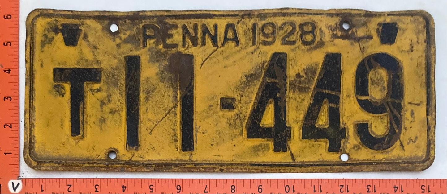 1928 Pennsylvania #T11-449 Truck License Plate