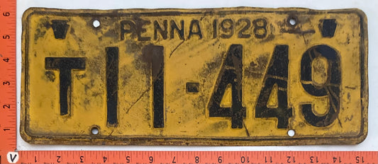 1928 Pennsylvania #T11-449 Truck License Plate