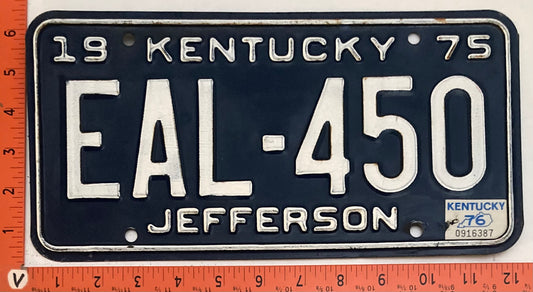 1976 Kentucky #EAL-450 Passenger License Plate
