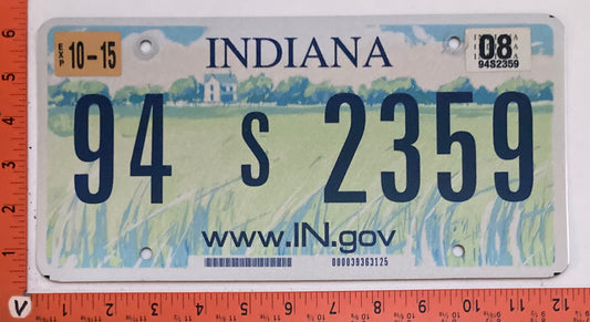 2008 Indiana #94 S 2359 Passenger License Plate