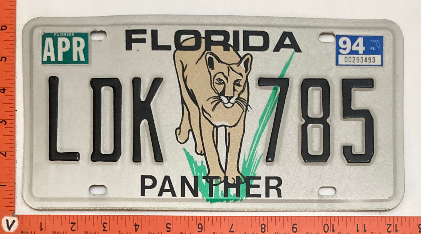 1994 #LDK 785 Florida Passenger License Plate