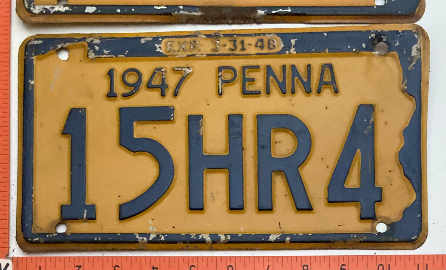 1947 Pennsylvania #15HR4 Passenger License Plate (Pair)