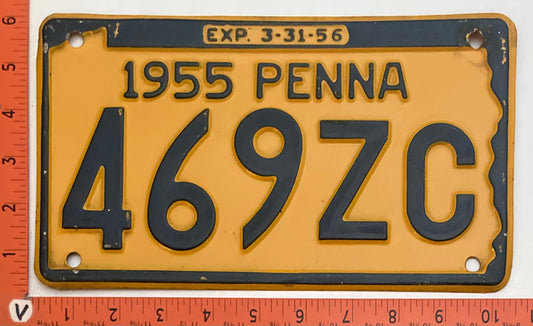 1955 Pennsylvania #469ZC Passenger License Plate