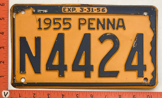 1955 Pennsylvania #N4424 Passenger License Plate