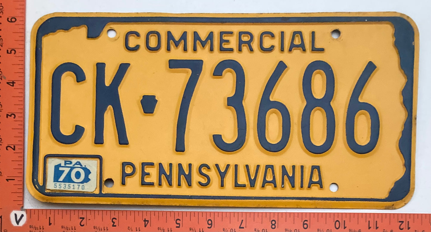 1970 Pennsylvania #CK-736686 Commercial License Plate
