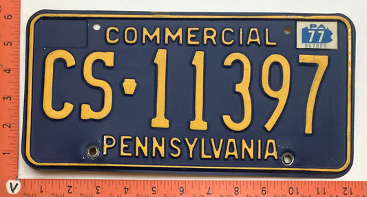 1977 Pennsylvania #CS-11397 Commercial License Plate