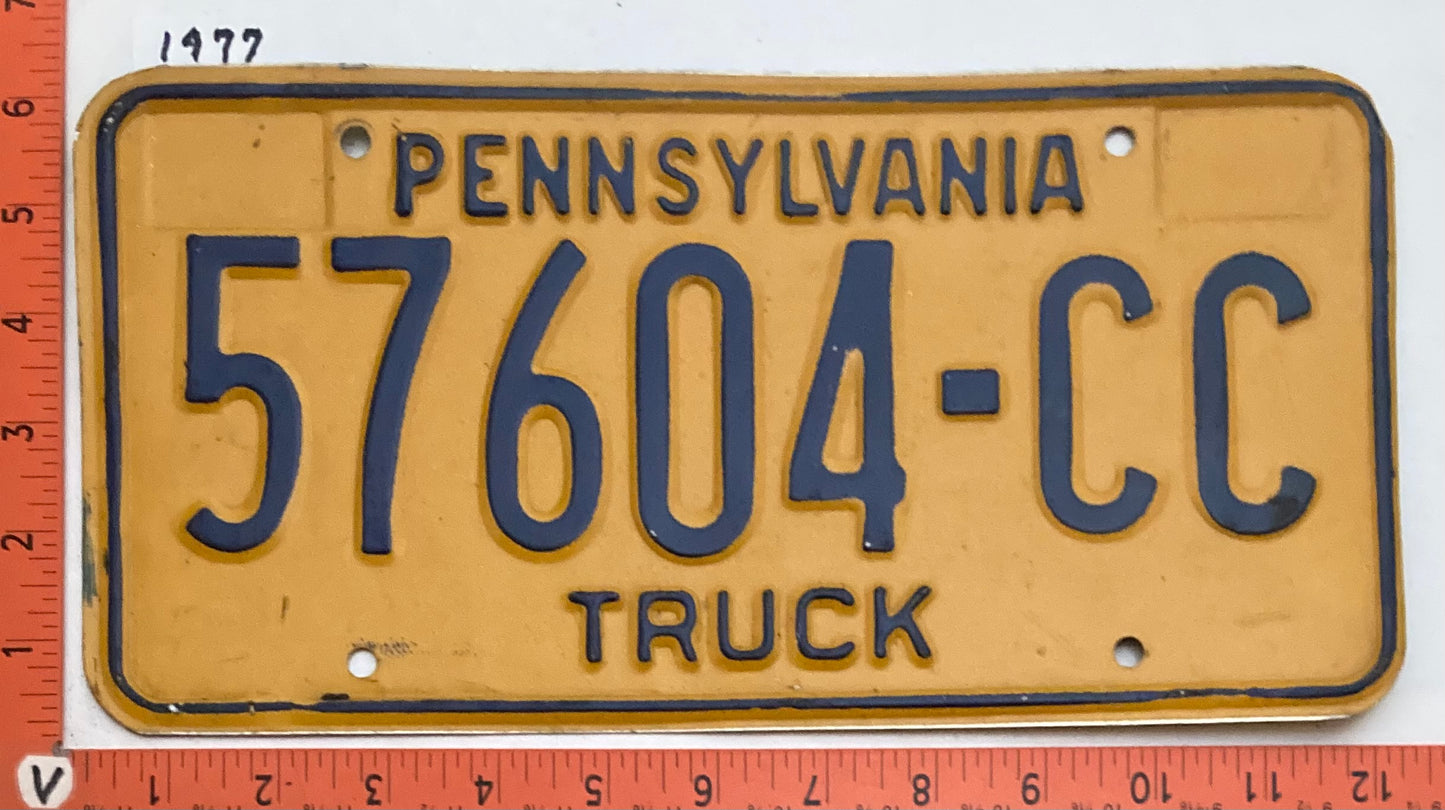 Undated Pennsylvania #57604-CC Truck License Plate