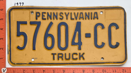 Undated Pennsylvania #57604-CC Truck License Plate