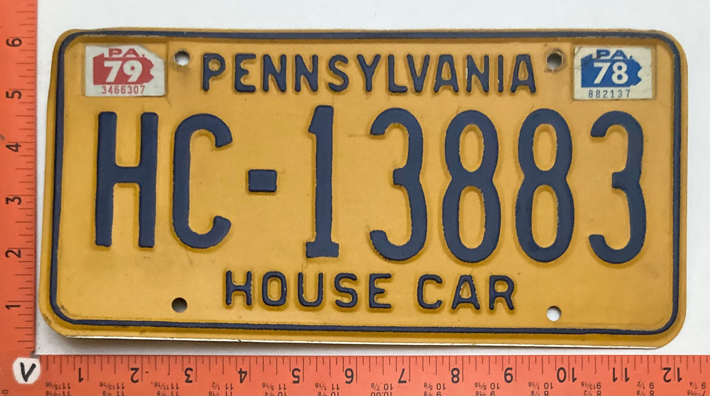 1979 Pennsylvania #HC-13883 House Car License Plate