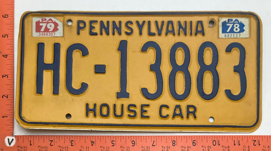 1979 Pennsylvania #HC-13883 House Car License Plate