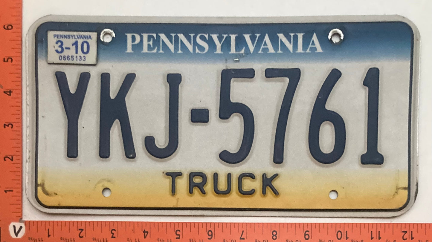 2010 Pennsylvania #YKJ-5761 Truck License Plate