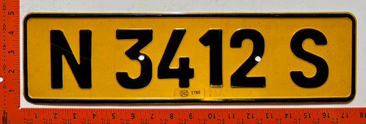 undated Namibia #N 3412 S Passenger License Plate