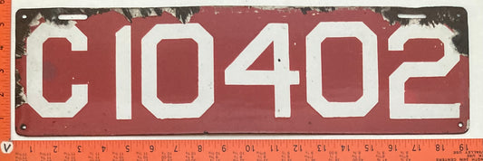 1910 Connecticut #C10402 Passenger License Plate