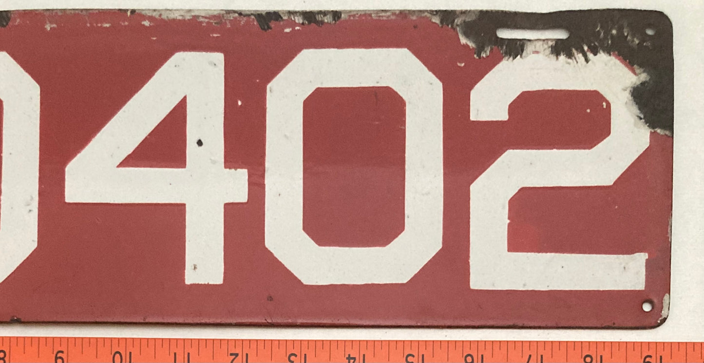 1910 Connecticut #C10402 Passenger License Plate