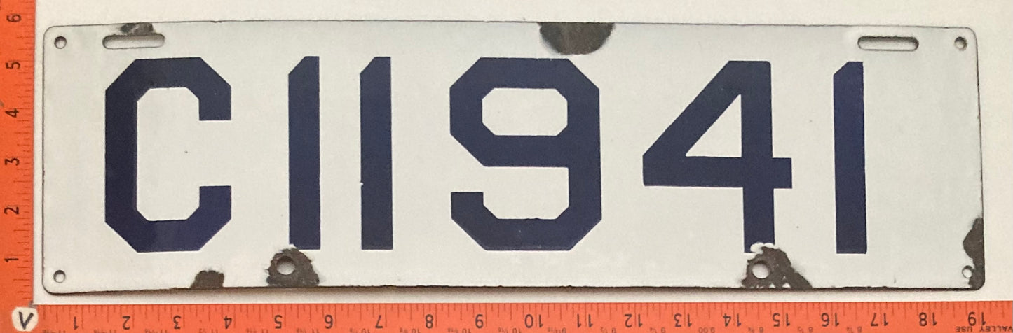 1911 Connecticut #C11941 Passenger License Plate
